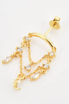 Zircon 925 Sterling Silver Single Chandelier Earring Earrings - Tophatter Daily Deals
