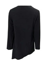 Asymmetrical Neck Long Sleeve Blouse Blouses - Tophatter Daily Deals