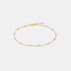 Bead 925 Sterling Silver Bracelet Gold Pink One Size Bracelets - Tophatter Daily Deals
