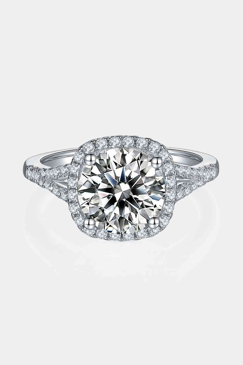 3 Carat Moissanite Halo Ring Moissanite - Tophatter Daily Deals