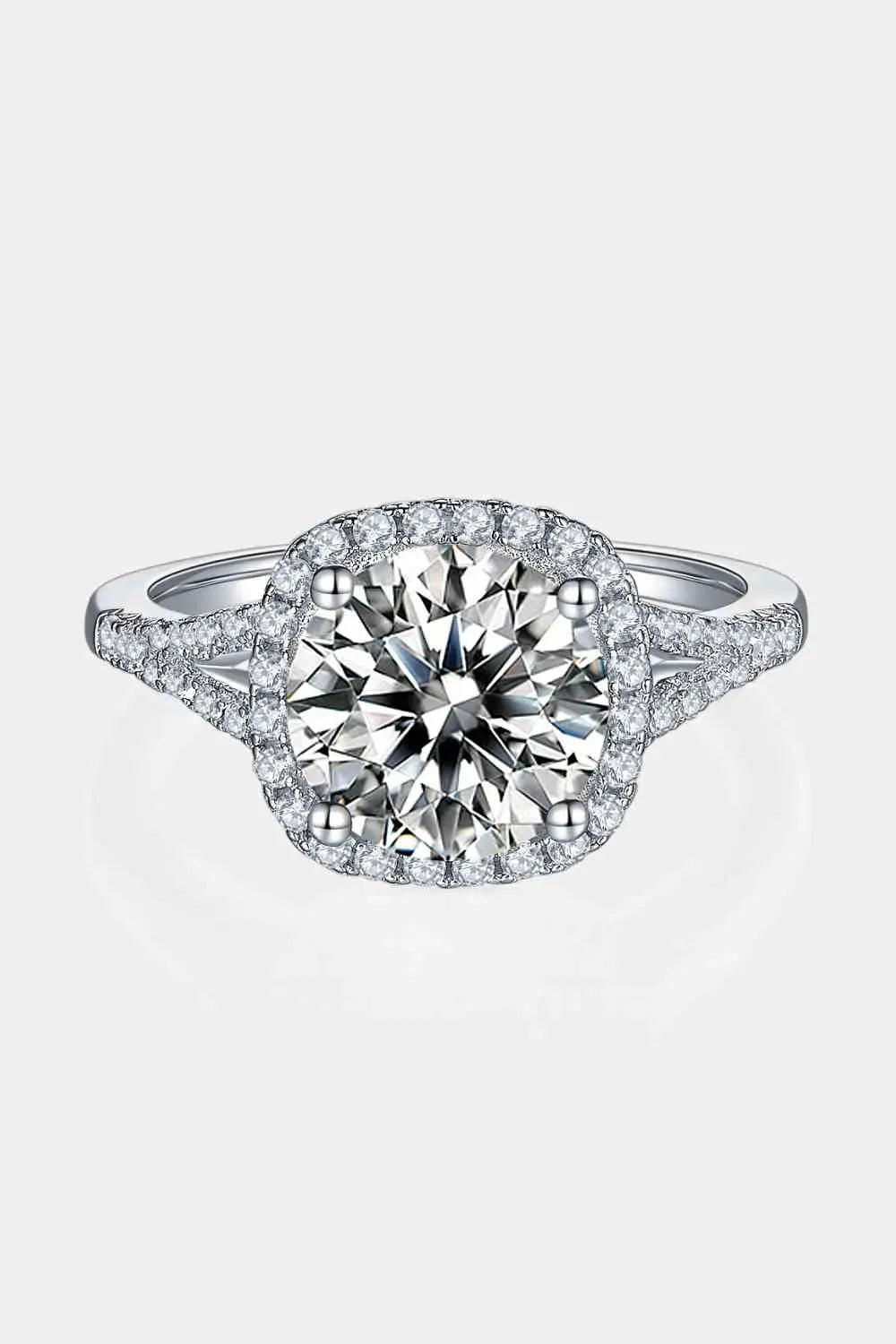 3 Carat Moissanite Halo Ring Moissanite - Tophatter Daily Deals