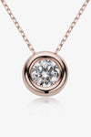 Adored 1 Carat Moissanite Pendant 925 Sterling Silver Necklace Rose Gold One Size Moissanite - Tophatter Daily Deals