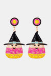 Witch's Hat Shape Synthetic Pearl Dangle Earrings Hot Pink One Size Earrings - Tophatter Daily Deals