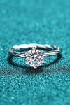 1 Carat Moissanite 6-Prong Twisted Ring Moissanite - Tophatter Daily Deals