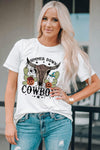 COWBOY Graphic Short Sleeve T-Shirt Women's T-Shirts - Tophatter Daily Deals