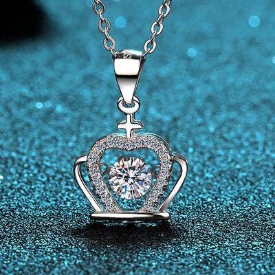 Moissanite Crown 925 Sterling Silver Necklace - Shop Tophatter Deals, Electronics, Fashion, Jewelry, Health, Beauty, Home Decor, Free Shipping