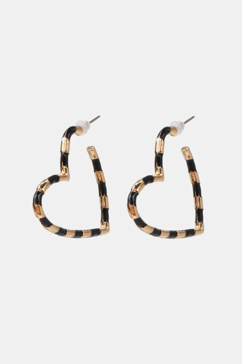 Heart Shape Dangle Earrings Black One Size Earrings - Tophatter Daily Deals