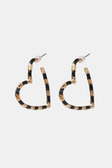 Heart Shape Dangle Earrings Black One Size Earrings - Tophatter Daily Deals