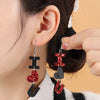 PU Leather Iron Hook Dangle Earrings Earrings - Tophatter Daily Deals