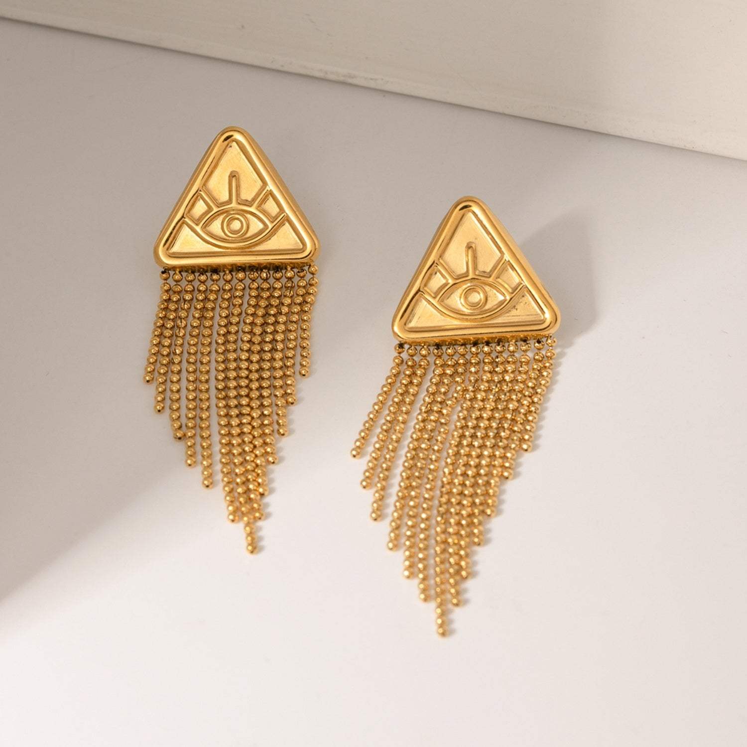 18K Gold-Plated Stainless Steel Geometric Earrings Earrings - Tophatter Daily Deals