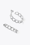 Chain C-Hoop 925 Sterling Silver Earrings Earrings - Tophatter Daily Deals