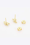 Zircon 925 Sterling Silver Stud Earrings Earrings - Tophatter Daily Deals