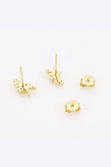 Zircon 925 Sterling Silver Stud Earrings Earrings - Tophatter Daily Deals