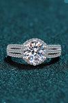 Sterling Silver Moissanite Ring Moissanite - Tophatter Daily Deals