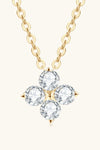 Moissanite Four Leaf Clover Pendant Necklace Gold One Size Moissanite - Tophatter Daily Deals