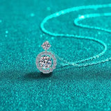 1 Carat Moissanite 925 Sterling Silver Necklace Moissanite - Tophatter Daily Deals