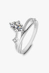 Moissanite Crisscross Ring Silver 9 Moissanite - Tophatter Daily Deals