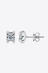 Moissanite 925 Sterling Silver Stud Earrings Silver One Size Moissanite - Tophatter Daily Deals