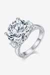 8.6 Carat Moissanite Platinum-Plated Ring Moissanite - Tophatter Daily Deals