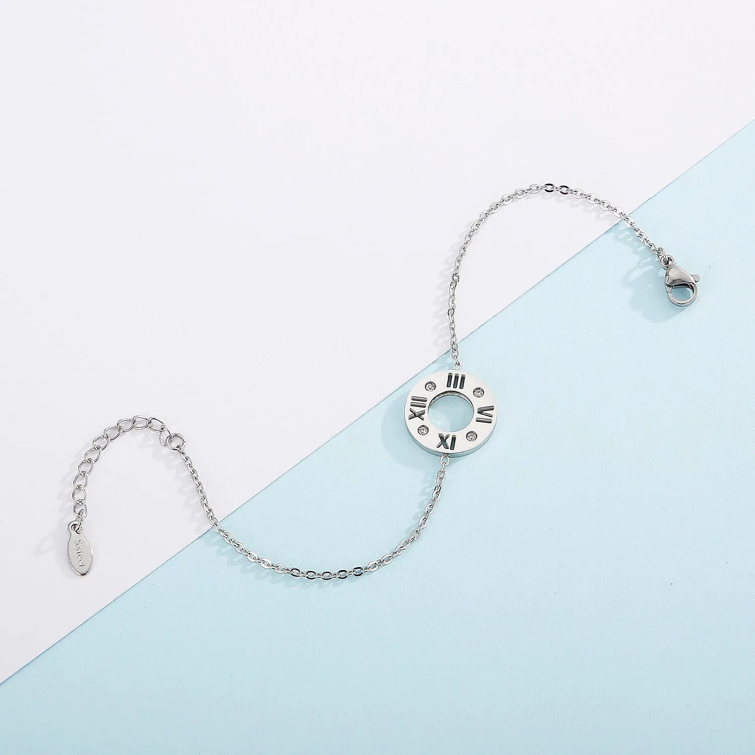 Stainless Steel Pierced Rhinestone Bracelet Bracelets - Tophatter Daily Deals