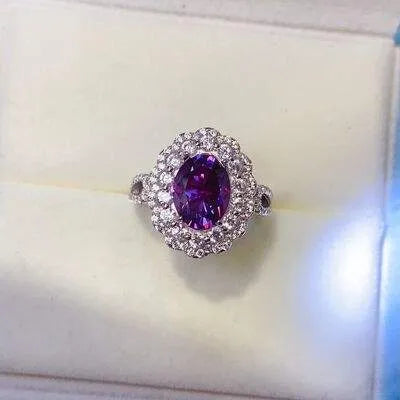 2 Carat Moissanite 925 Sterling Silver Ring Moissanite - Tophatter Daily Deals