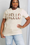 Simply Love Full Size HELLO SUNSHINE Graphic Cotton Tee Women's T-Shirts - Tophatter Daily Deals