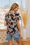 Sew In Love Full Size Paisley Print Round Neck Short Sleeve T-Shirt Blouses - Tophatter Daily Deals