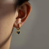 925 sterling silver Heart Drop Earrings Earrings - Tophatter Daily Deals