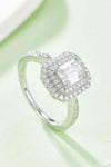 Adored 1 Carat Moissanite 925 Sterling Silver Side Stone Ring Moissanite - Tophatter Daily Deals