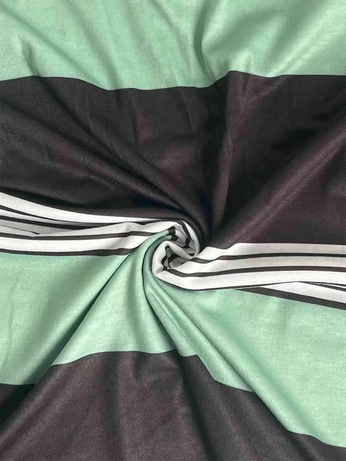 Striped Notched Long Sleeve T-Shirt Women's T-Shirts - Tophatter Daily Deals