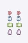 Multicolored Glass Stone Copper Earrings Multicolor One Size Earrings - Tophatter Daily Deals