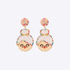 Rhinestone Alloy Mrs. Claus Earrings Multicolor One Size Earrings - Tophatter Daily Deals