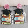 School Theme Wooden Dangle Earrings Style A One Size Earrings - Tophatter Daily Deals