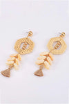 Tassel Shell Copper Earrings Earrings - Tophatter Daily Deals