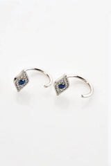 Zircon Geometric 925 Sterling Silver Earrings Earrings - Tophatter Daily Deals