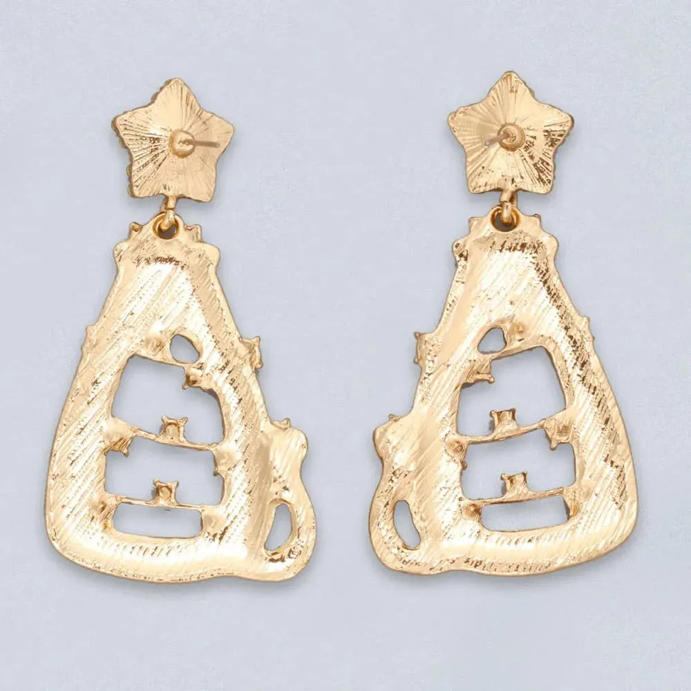 Rhinestone Alloy Cat Earrings Earrings - Tophatter Daily Deals