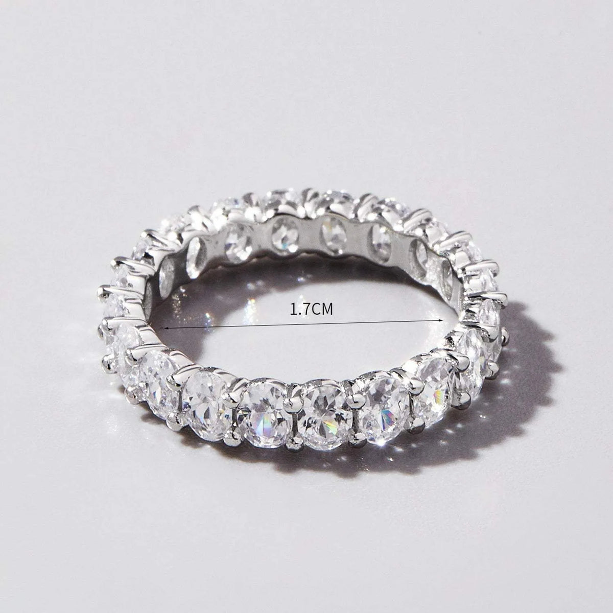 Inlaid Zircon 925 Sterling Silver Ring Rings - Tophatter Daily Deals