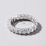Inlaid Zircon 925 Sterling Silver Ring Rings - Tophatter Daily Deals