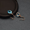 Rose Gold-Plated Artificial Gemstone Earrings Rose Gold One Size Earrings - Tophatter Daily Deals