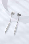 Elegant Moissanite 925 Sterling Silver Drop Earrings Moissanite - Tophatter Daily Deals