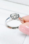 Looking Good 2 Carat Moissanite Platinum-Plated Ring - Tophatter Shopping Deals