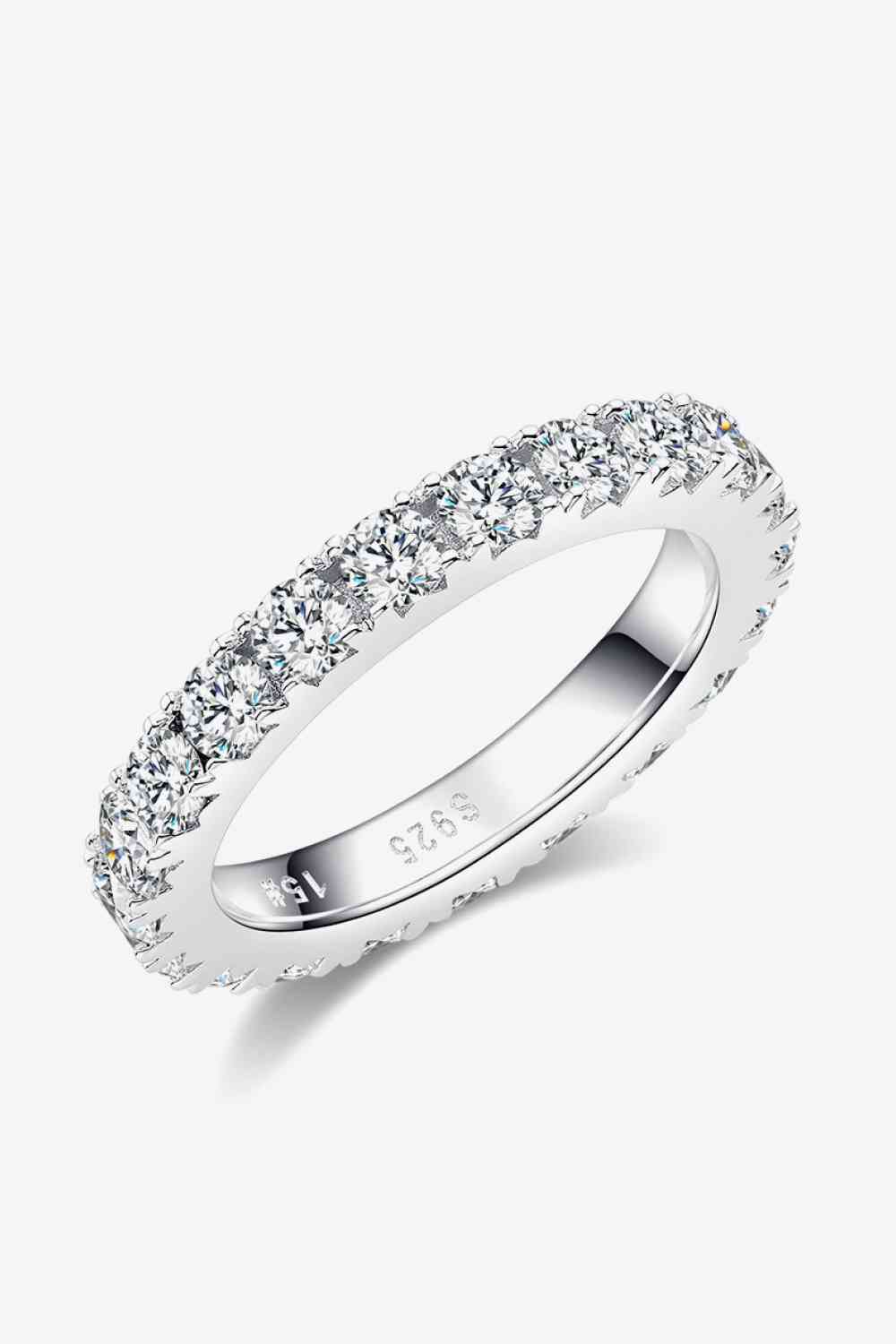 2.3 Carat Moissanite 925 Sterling Silver Eternity Ring Moissanite - Tophatter Daily Deals