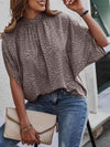 Round Neck Slit Sleeve Blouse Blouses - Tophatter Daily Deals