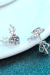 925 Sterling Silver Reindeer-Shaped Moissanite Earrings Moissanite - Tophatter Daily Deals