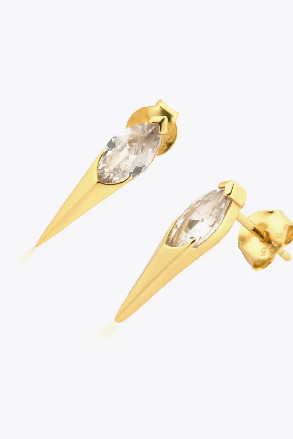 Zircon Decor 925 Sterling Silver Earrings Earrings - Tophatter Daily Deals