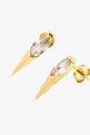 Zircon Decor 925 Sterling Silver Earrings Earrings - Tophatter Daily Deals