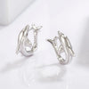 925 Sterling Silver Zircon Dolphin Earrings Earrings - Tophatter Daily Deals