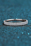 Moissanite 925 Sterling Silver Half-Eternity Ring Moissanite - Tophatter Daily Deals