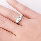 3 Carat Moissanite 925 Sterling Silver Ring Moissanite - Tophatter Daily Deals