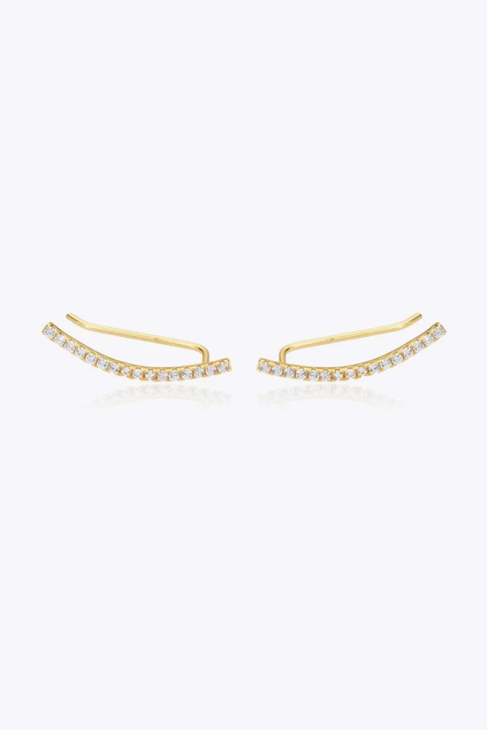 Zircon 925 Sterling Silver Earrings Gold One Size Earrings - Tophatter Daily Deals
